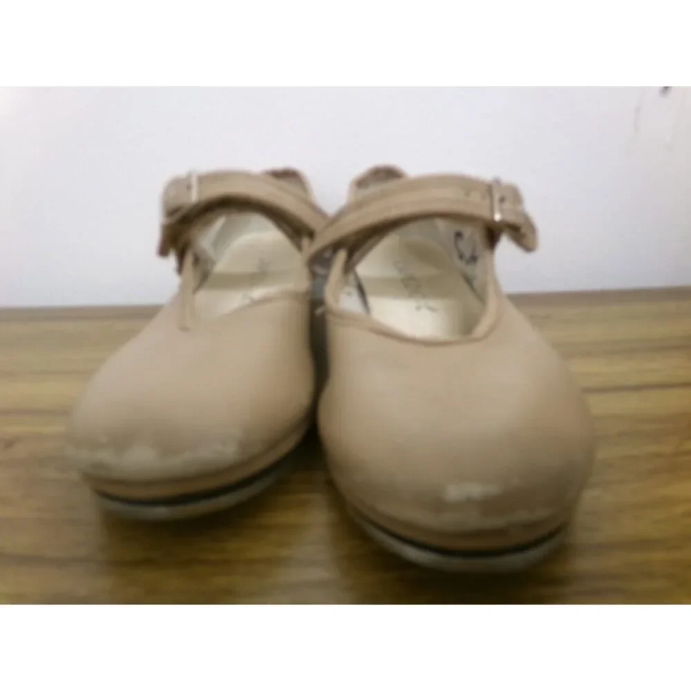 Pre-Owned Dance Tap Shoes Capezio 12M Child Mary Jane Leather Loop Strap